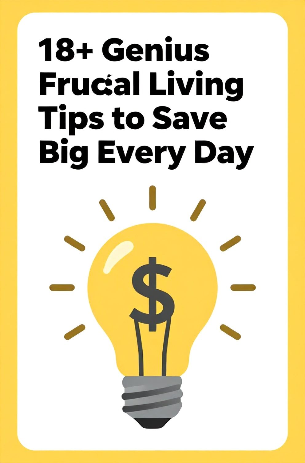 Bold%2C%20sharp%20text%20that%20says%20%E2%80%9C18%2B%20Genius%20Frugal%20Living%20Tips%20to%20Save%20Big%20Every%20Day%E2%80%9D.%20The%20text%20is%20placed%20at%20the%20top%20inside%20a%20white%2C%20rounded%20rectangular%20illustration%20box%20in%20negative%20space%2C%20beautiful%20Pinterest-style%20frame.%20Pinterest-style%20illustration%20showing%20a%20lightbulb%20with%20a%20dollar%20sign%20inside%20it.%20Background%20of%20brilliant%20yellow%20and%20white%20tones.%20Clean%2C%20minimal%20composition%2C%20cold%20neutral%20or%20warm%20neutral%20color%20palette