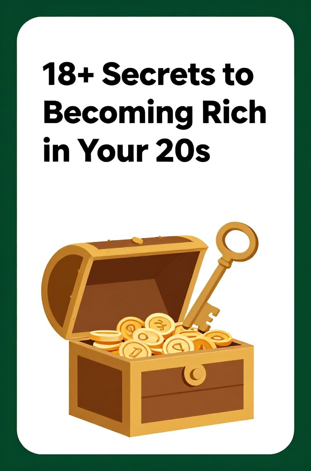 Bold%2C%20sharp%20text%20that%20says%20%E2%80%9C18%2B%20Secrets%20to%20Becoming%20Rich%20in%20Your%2020s%E2%80%9D.%20The%20text%20is%20placed%20at%20the%20top%20inside%20a%20white%2C%20rounded%20rectangular%20illustration%20box%20in%20negative%20space%2C%20beautiful%20Pinterest-style%20frame.%20Pinterest-style%20illustration%20showing%20a%20key%20unlocking%20a%20treasure%20chest%20filled%20with%20coins.%20Background%20of%20deep%20gold%20and%20emerald%20green%20tones.%20Clean%2C%20minimal%20composition%2C%20cold%20neutral%20or%20warm%20neutral%20color%20palette