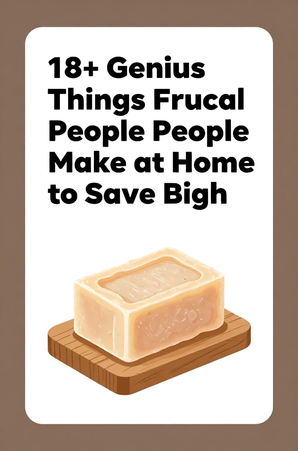 Bold%2C%20sharp%20text%20that%20says%20%E2%80%9C18%2B%20Genius%20Things%20Frugal%20People%20Make%20at%20Home%20to%20Save%20Big%E2%80%9D.%20The%20text%20is%20placed%20at%20the%20top%20inside%20a%20white%2C%20rounded%20rectangular%20illustration%20box%20in%20negative%20space%2C%20beautiful%20Pinterest-style%20frame.%20Pinterest-style%20illustration%20showing%20a%20roll%20of%20homemade%20soap%20on%20a%20wooden%20board.%20Background%20of%20natural%20brown%20and%20white%20tones.%20Clean%2C%20minimal%20composition%2C%20cold%20neutral%20or%20warm%20neutral%20color%20palette