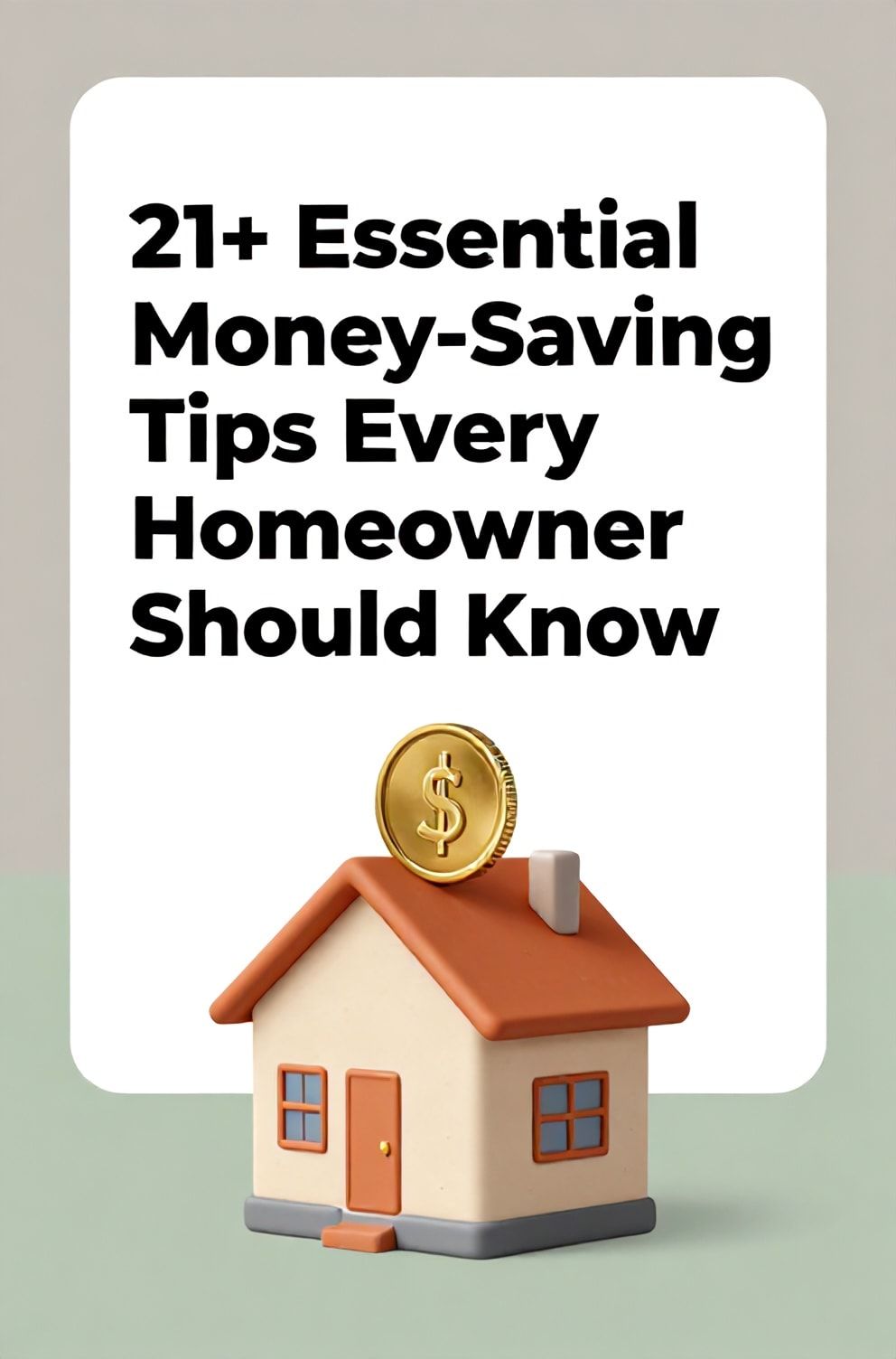 Bold%2C%20sharp%20text%20that%20says%20%E2%80%9C21%2B%20Essential%20Money-Saving%20Tips%20Every%20Homeowner%20Should%20Know%E2%80%9D.%20The%20text%20is%20placed%20at%20the%20top%20inside%20a%20white%2C%20rounded%20rectangular%20illustration%20box%20in%20negative%20space%2C%20beautiful%20Pinterest-style%20frame.%20Pinterest-style%20illustration%20showing%20a%20small%20house%20with%20a%20coin%20as%20the%20roof.%20Background%20of%20warm%20gray%20and%20sage%20green%20tones.%20Clean%2C%20minimal%20composition%2C%20cold%20neutral%20or%20warm%20neutral%20color%20palette