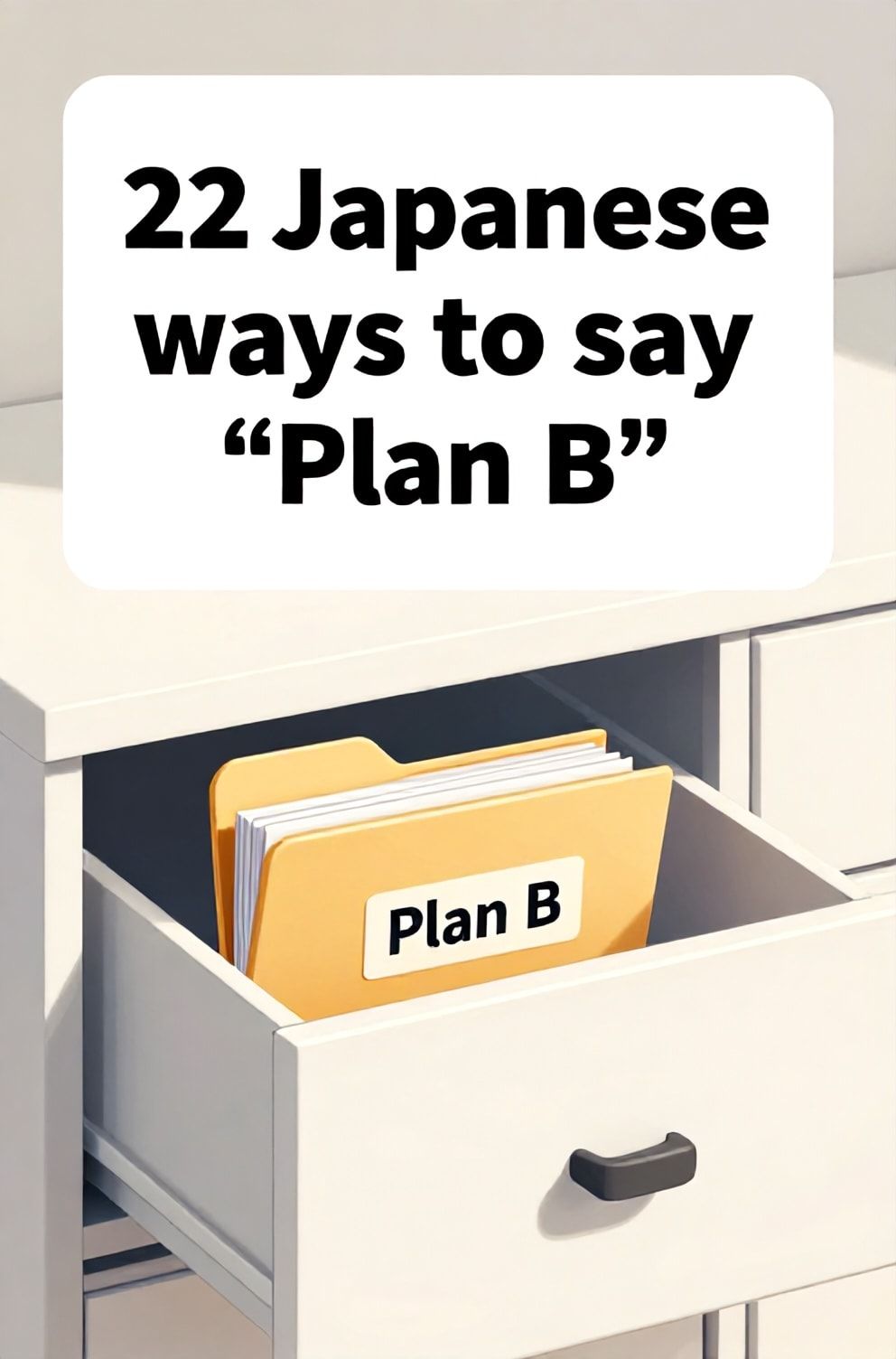 Bold%2C%20sharp%20text%20that%20says%20%E2%80%9C22%20Japanese%20ways%20to%20say%20%E2%80%9CPlan%20B%E2%80%9D%E2%80%9D.%20The%20text%20is%20placed%20at%20the%20top%20inside%20a%20white%2C%20rounded%20rectangular%20illustration%20box%20in%20negative%20space%2C%20beautiful%20Pinterest-style%20frame.%20Pinterest-style%20illustration%20showing%20a%20folder%20labeled%20%E2%80%9CPlan%20B%E2%80%9D%20being%20pulled%20from%20a%20drawer.%20An%20organized%20cabinet%20with%20neatly%20labeled%20alternatives.%20Clean%2C%20minimal%20composition%2C%20cold%20neutral%20or%20warm%20neutral%20color%20palette