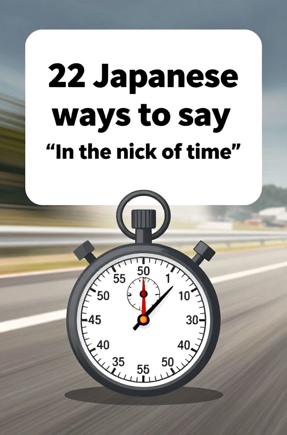 Bold%2C%20sharp%20text%20that%20says%20%E2%80%9C22%20Japanese%20ways%20to%20say%20%E2%80%9CIn%20the%20nick%20of%20time%E2%80%9D%E2%80%9D.%20The%20text%20is%20placed%20at%20the%20top%20inside%20a%20white%2C%20rounded%20rectangular%20illustration%20box%20in%20negative%20space%2C%20beautiful%20Pinterest-style%20frame.%20Pinterest-style%20illustration%20showing%20a%20stopwatch%20frozen%20at%200%3A00.%20A%20background%20of%20racing%20blurs%20suddenly%20coming%20to%20a%20crisp%20halt.%20Clean%2C%20minimal%20composition%2C%20cold%20neutral%20or%20warm%20neutral%20color%20palette