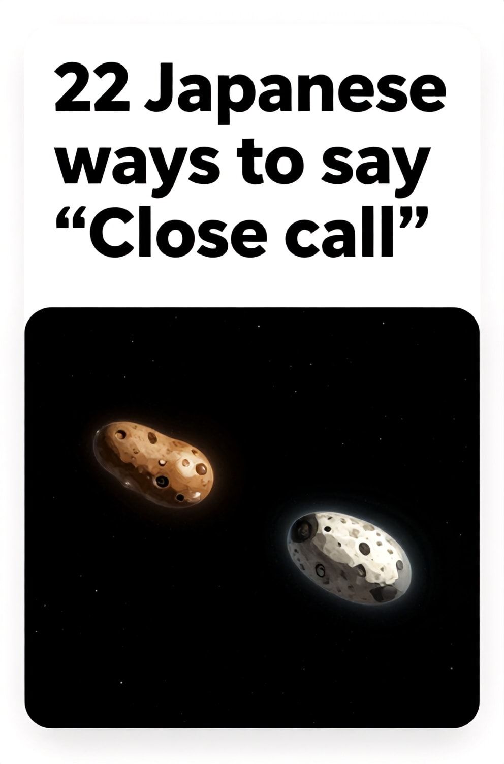 Bold%2C%20sharp%20text%20that%20says%20%E2%80%9C22%20Japanese%20ways%20to%20say%20%E2%80%9CClose%20call%E2%80%9D%E2%80%9D.%20The%20text%20is%20placed%20at%20the%20top%20inside%20a%20white%2C%20rounded%20rectangular%20illustration%20box%20in%20negative%20space%2C%20beautiful%20Pinterest-style%20frame.%20Pinterest-style%20illustration%20showing%20two%20meteorites%20passing%20each%20other%20in%20space.%20A%20starry%20void%20emphasizing%20the%20vastness%20and%20the%20near%20miss.%20Clean%2C%20minimal%20composition%2C%20cold%20neutral%20or%20warm%20neutral%20color%20palette