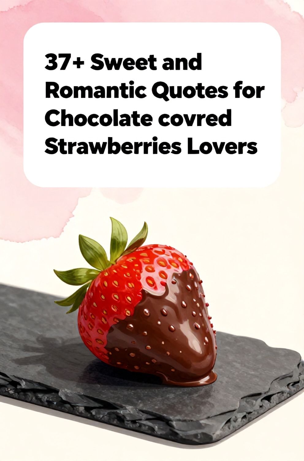 Bold%2C%20sharp%20text%20that%20says%20%E2%80%9C37%2B%20Sweet%20and%20Romantic%20Quotes%20for%20Chocolate%20Covered%20Strawberries%20Lovers%E2%80%9D.%20The%20text%20is%20placed%20at%20the%20top%20inside%20a%20white%2C%20rounded%20rectangular%20illustration%20box%20in%20negative%20space%2C%20beautiful%20Pinterest-style%20frame.%20Pinterest-style%20illustration%20showing%20a%20single%20perfect%20chocolate-dipped%20strawberry%20on%20a%20slate%20tile.%20Background%20of%20a%20soft%20pink%20and%20cream%20watercolor%20wash.%20Clean%2C%20minimal%20composition%2C%20cold%20neutral%20or%20warm%20neutral%20color%20palette