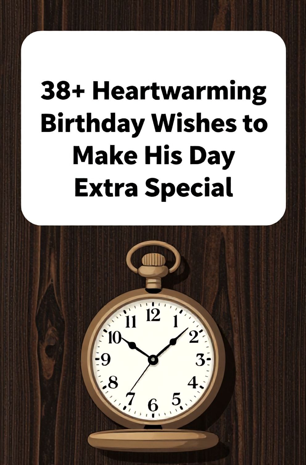 Bold%2C%20sharp%20text%20that%20says%20%E2%80%9C38%2B%20Heartwarming%20Birthday%20Wishes%20to%20Make%20His%20Day%20Extra%20Special%E2%80%9D.%20The%20text%20is%20placed%20at%20the%20top%20inside%20a%20white%2C%20rounded%20rectangular%20illustration%20box%20in%20negative%20space%2C%20beautiful%20Pinterest-style%20frame.%20Pinterest-style%20illustration%20showing%20a%20vintage%20pocket%20watch%20with%20the%20time%20set%20to%20his%20birth%20hour.%20Background%20of%20a%20rich%2C%20dark%20wood%20grain%20texture.%20Clean%2C%20minimal%20composition%2C%20cold%20neutral%20or%20warm%20neutral%20color%20palette