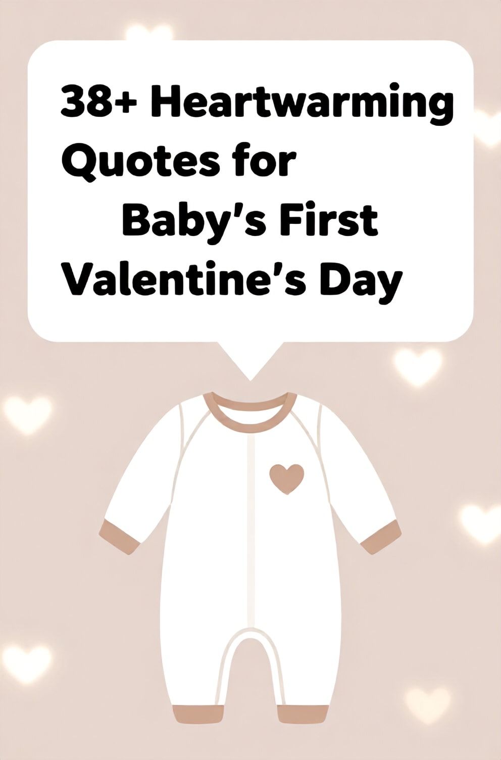 Bold%2C%20sharp%20text%20that%20says%20%E2%80%9C38%2B%20Heartwarming%20Quotes%20for%20Baby%E2%80%99s%20First%20Valentine%E2%80%99s%20Day%E2%80%9D.%20The%20text%20is%20placed%20at%20the%20top%20inside%20a%20white%2C%20rounded%20rectangular%20illustration%20box%20in%20negative%20space%2C%20beautiful%20Pinterest-style%20frame.%20Pinterest-style%20illustration%20showing%20a%20baby%20onesie%20with%20a%20tiny%20heart%20patch%20on%20the%20chest.%20Background%20of%20a%20soft%2C%20blush%20pink%20wall%20with%20subtle%20heart-shaped%20bokeh%20lights.%20Clean%2C%20minimal%20composition%2C%20cold%20neutral%20or%20warm%20neutral%20color%20palette