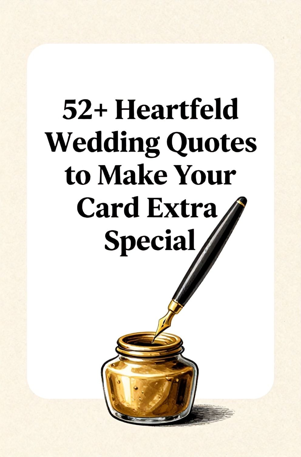 Bold%2C%20sharp%20text%20that%20says%20%E2%80%9C52%2B%20Heartfelt%20Wedding%20Quotes%20to%20Make%20Your%20Card%20Extra%20Special%E2%80%9D.%20The%20text%20is%20placed%20at%20the%20top%20inside%20a%20white%2C%20rounded%20rectangular%20illustration%20box%20in%20negative%20space%2C%20beautiful%20Pinterest-style%20frame.%20Pinterest-style%20illustration%20showing%20a%20calligraphy%20pen%20dipping%20into%20a%20pot%20of%20gold%20ink.%20Background%20of%20a%20luxurious%2C%20textured%20cream-colored%20cardstock.%20Clean%2C%20minimal%20composition%2C%20cold%20neutral%20or%20warm%20neutral%20color%20palette