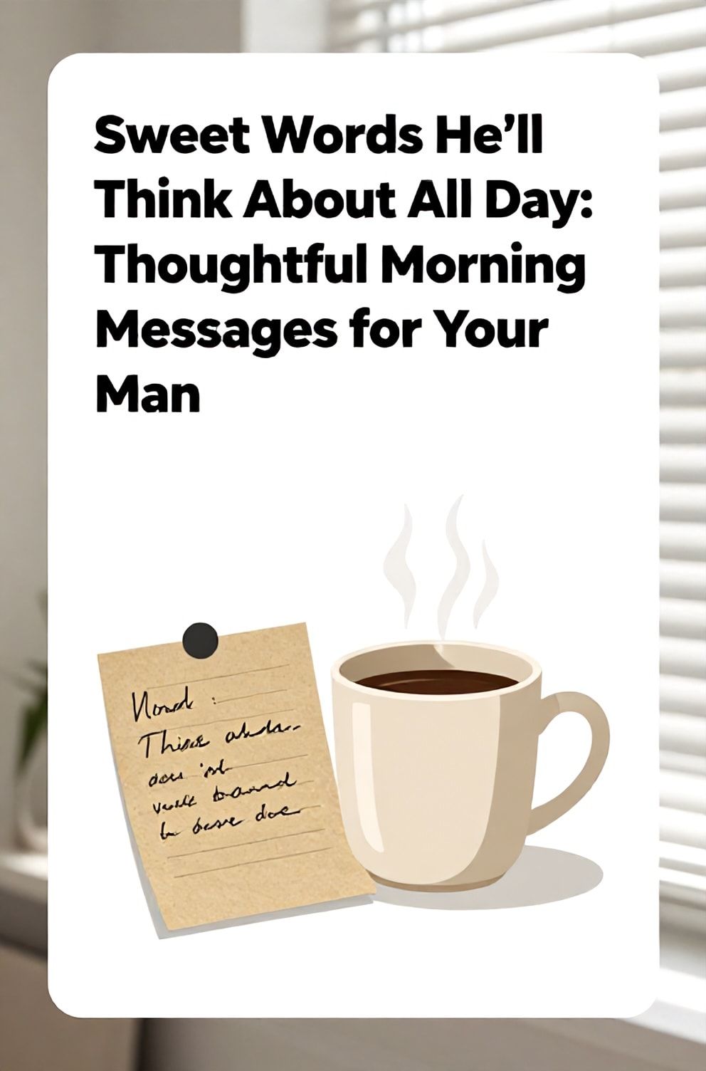 Bold%2C%20sharp%20text%20that%20says%20%E2%80%9CSweet%20Words%20He%E2%80%99ll%20Think%20About%20All%20Day%3A%20Thoughtful%20Morning%20Messages%20for%20Your%20Man%E2%80%9D.%20The%20text%20is%20placed%20at%20the%20top%20inside%20a%20white%2C%20rounded%20rectangular%20illustration%20box%20in%20negative%20space%2C%20beautiful%20Pinterest-style%20frame.%20Pinterest-style%20illustration%20showing%20a%20steaming%20mug%20next%20to%20a%20handwritten%20note%20on%20kraft%20paper.%20Background%20of%20soft%20morning%20light%20streaming%20through%20a%20window%20blind.%20Clean%2C%20minimal%20composition%2C%20cold%20neutral%20or%20warm%20neutral%20color%20palette
